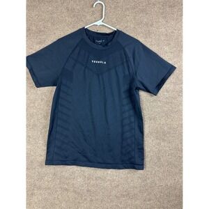 YOUNGLA XXL Mens Black Athletic Training Short Sleeve Performance T Shirt